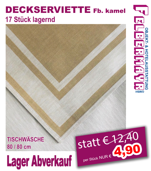 DECKSERVIETTE Fb. kamel